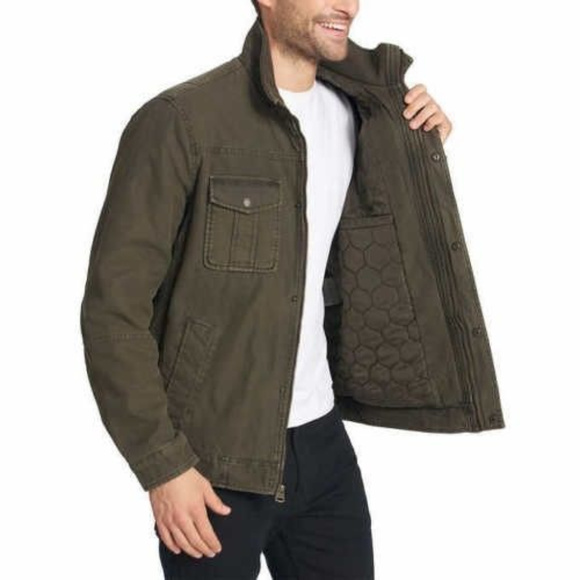 Men’s Levi’s Full Zip&Button Down Jacket Olive M - Picture 3 of 3